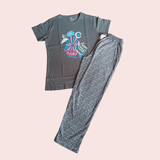 Girls Pant Set | Grey cool