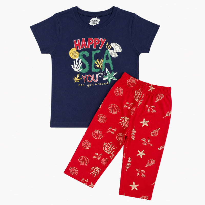 Premium Girls Capri Set | Happy Sea