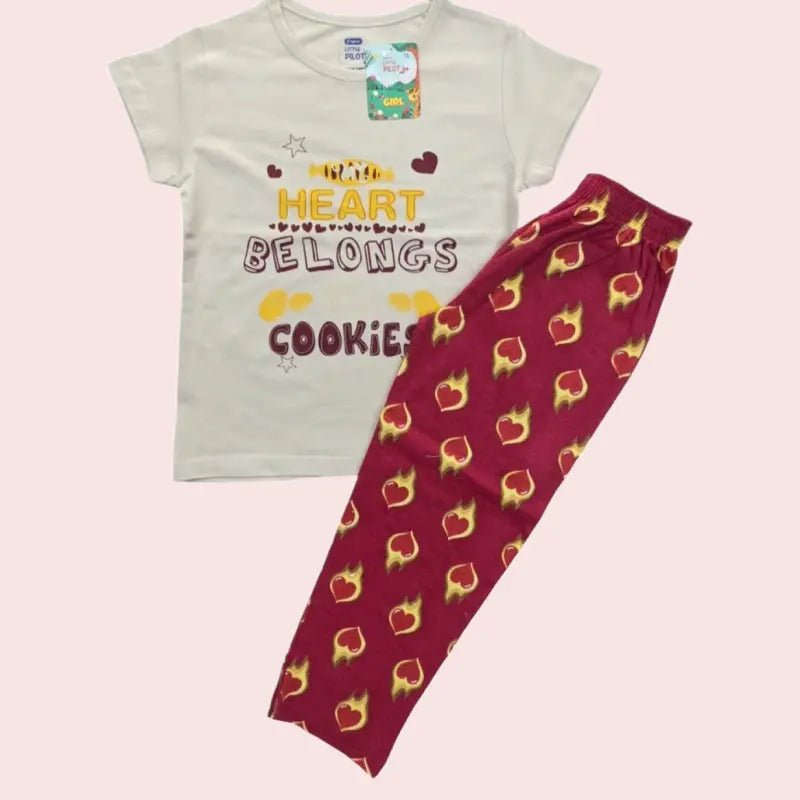 Girls Pant Set | Heart belongs