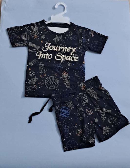 Baby Boy Set | Journey into space | Dark navy blue set