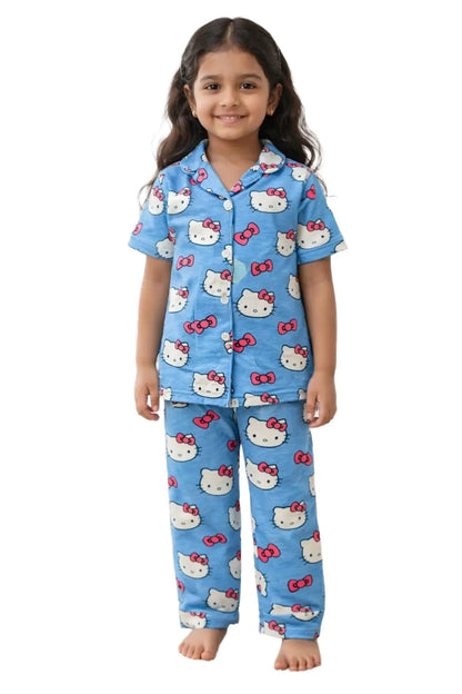 Kids Night Pant Set |  GCNS | Hello kitty print