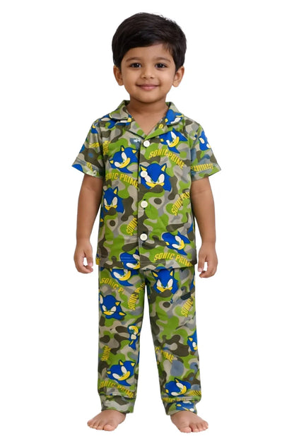 Kids Night Pant Set | BCNS| Sonic print