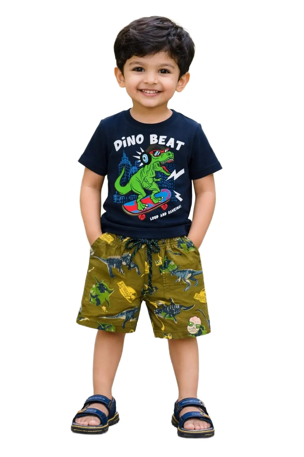 T-shirt with Shorts sets| BSET | Dino beat
