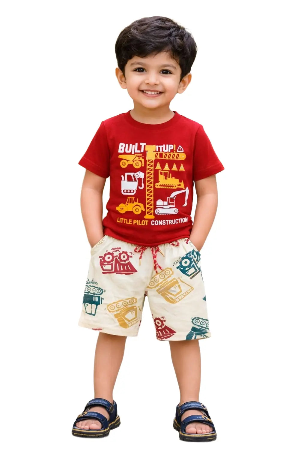 T-shirt with Shorts sets| BSET | Built conversation print