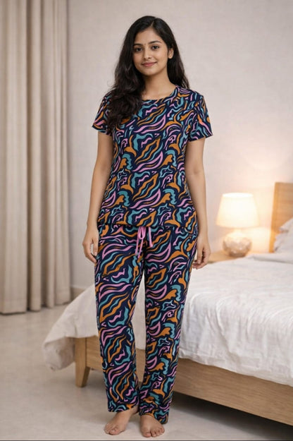 Women Co-ord Tshirt Pant set |Trippy