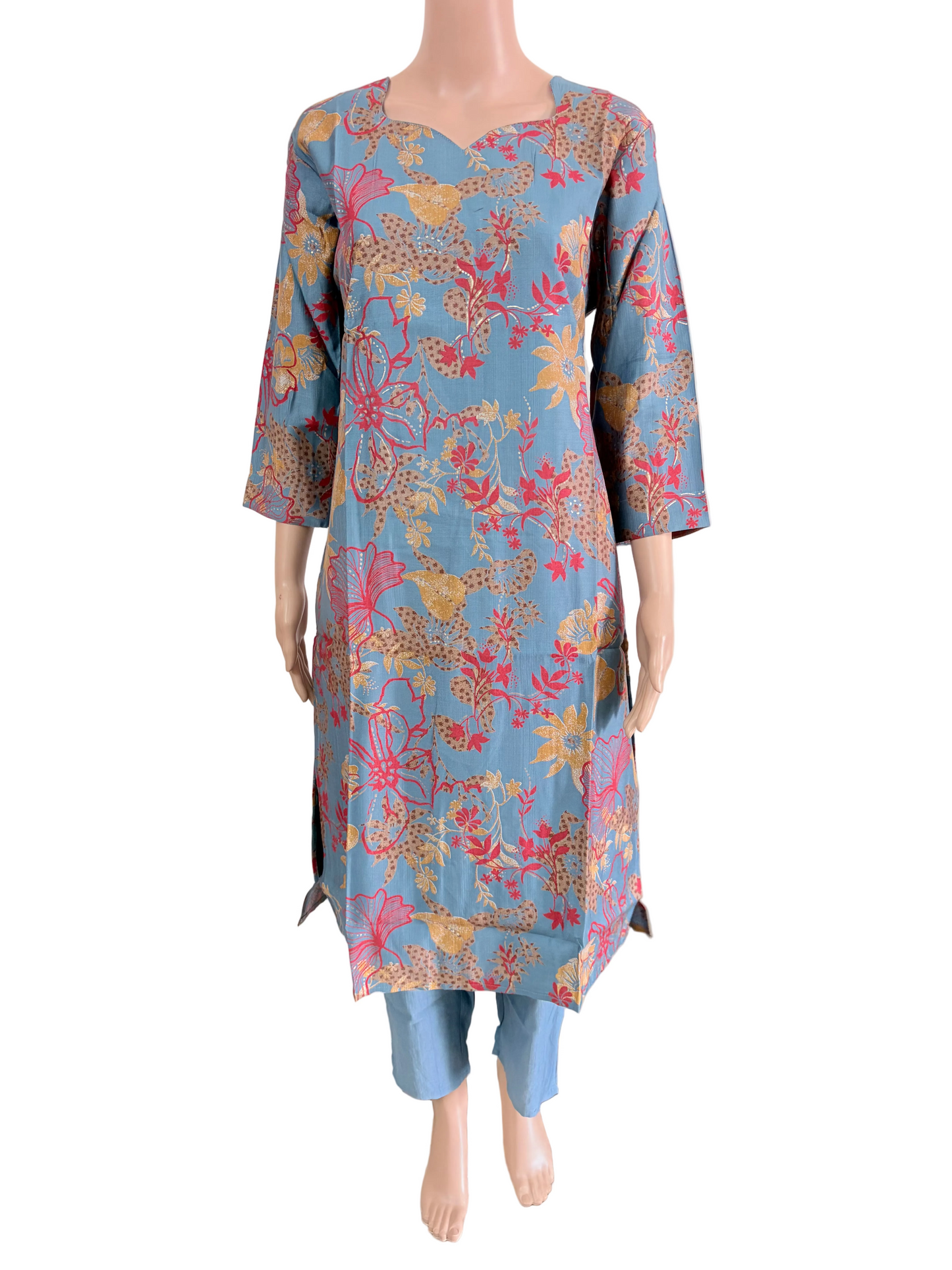 Women kurti with pant |Vatican set Blue grey | B4001