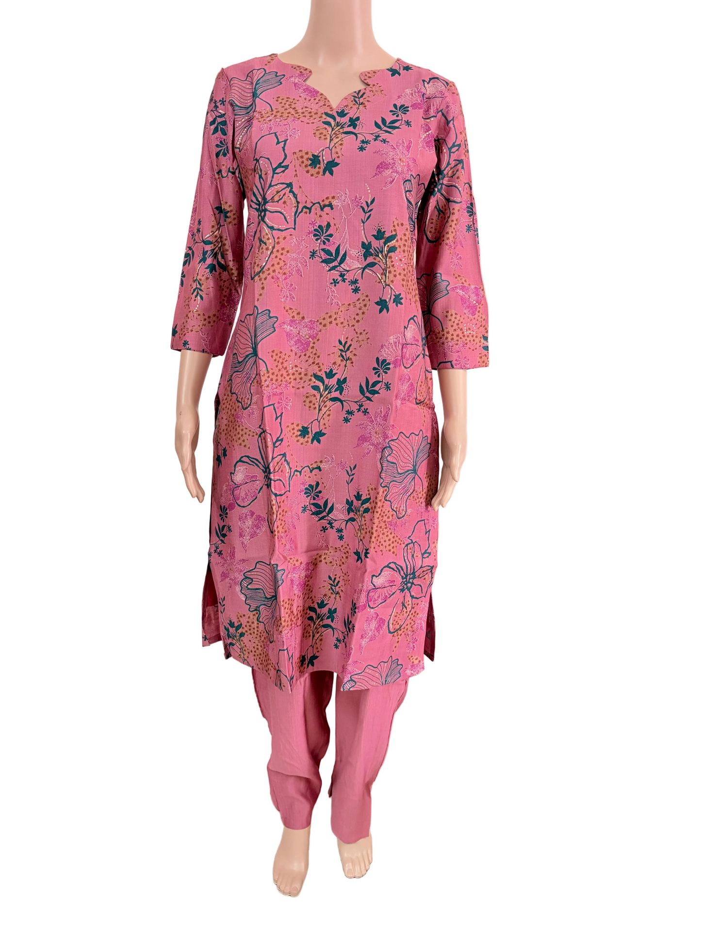 Women kurti with pant |Vatican set Onion pink | B4002