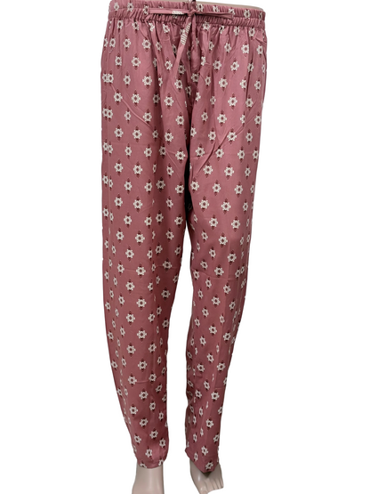 Women’s Liva Rayon Kurti & Pant Set | Daily Wear | Peachish pink floral top with pant