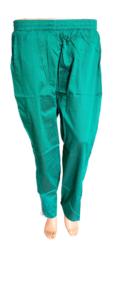 Women kurti with pant and dupatta | Straight cut Majenta with green (Neck pattern 2) l silkcotton
