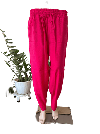 Women kurti with pant | Linen Cotton with lining | Rani pink florals