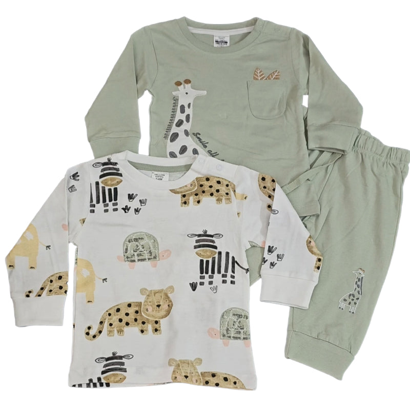 Baby Pant Set | Pista Green 3 piece combo set | Full Sleeve Combo Set