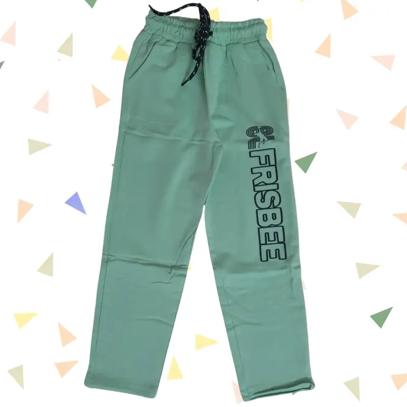 Track Pants with rope | Light pista green Frisbee
