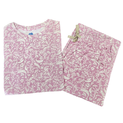Women Co-ord Tshirt Pant set | Light Onion Pink sets