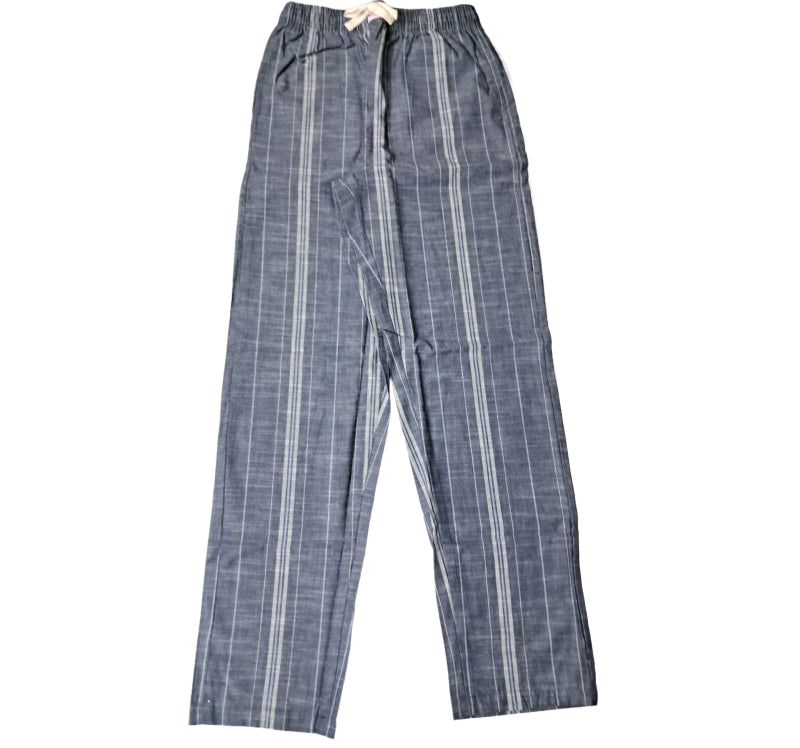 Women woven cotton Pyjama Pant | Lines Grey