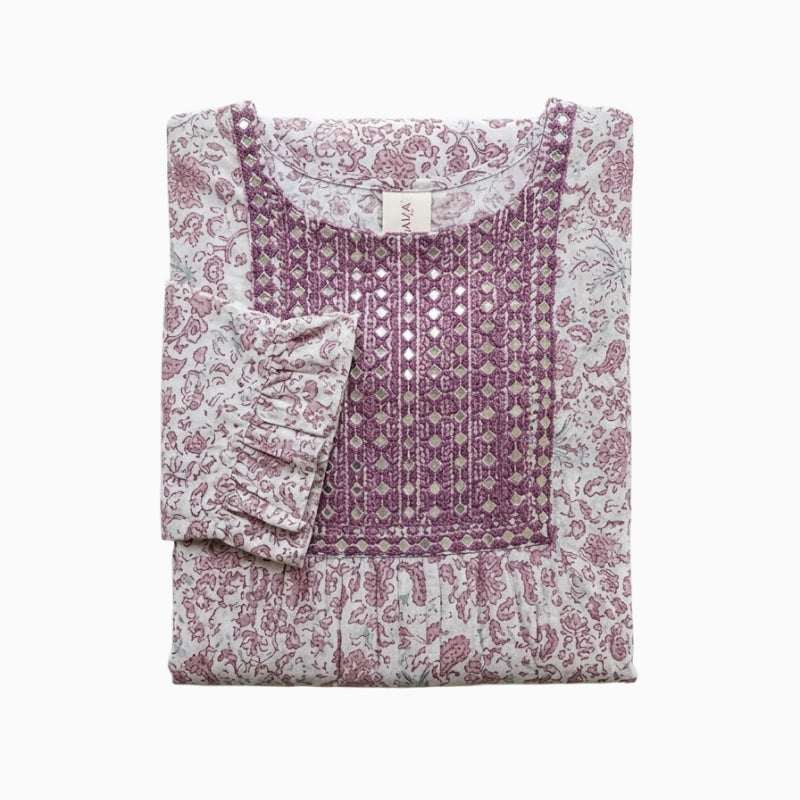Women Frock| Magenta color Georgette fabric with lining