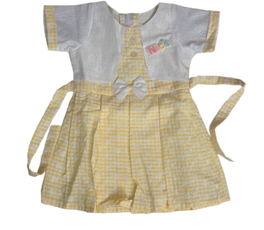 Premium Frocks | Yellow checked over coat | 1660