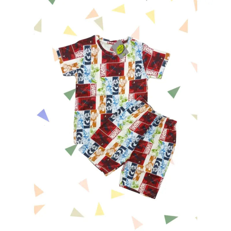 T-shirt with shorts | Co-ord Sets| Marvel square