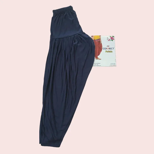 Women Semi Patiyala pants | Navy blue