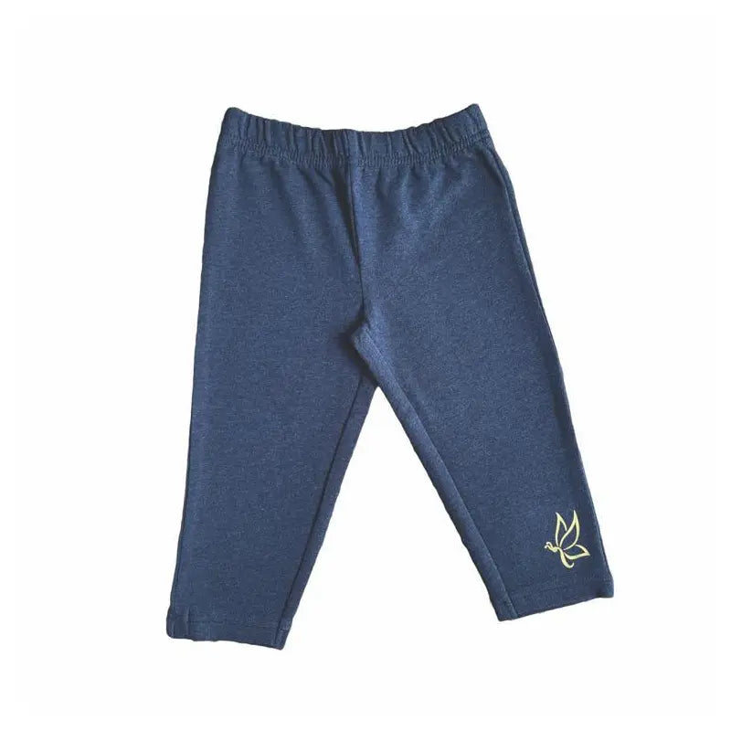Girls plain capri Pants | Navy blue Melange
