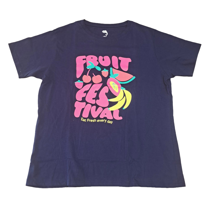 Women T-Shirt | Navy Fruit