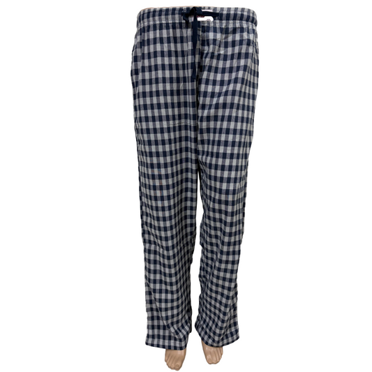 Women woven cotton Pyjama Pant | Navy grey checks pants