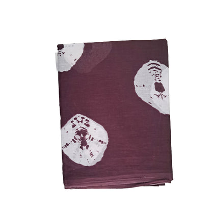 Mul Mul Cotton Saree | Purple Bandhani