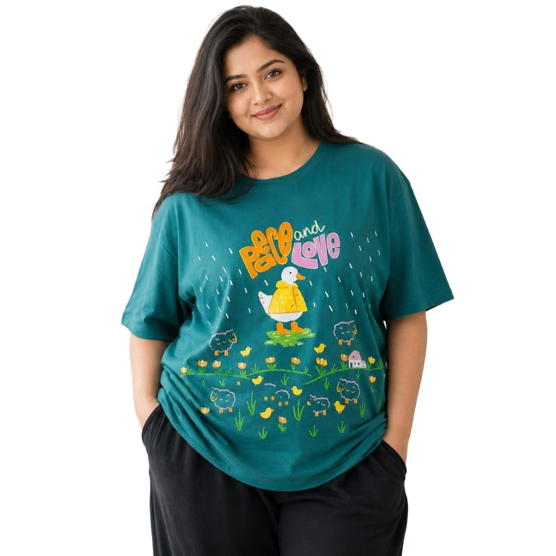 Women T-Shirt |Peace and Love