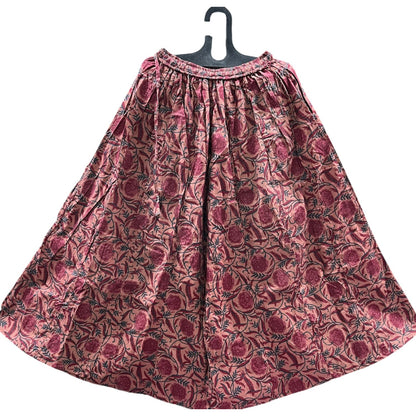 Women's Cotton 16 Kali Divider Skirt Palazzo Pants – Onion pink with florals