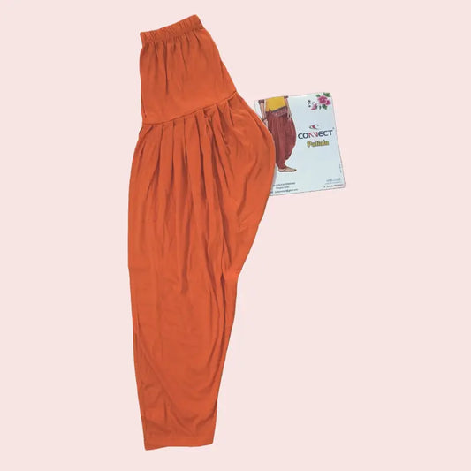 Women Semi Patiyala pants | Orange