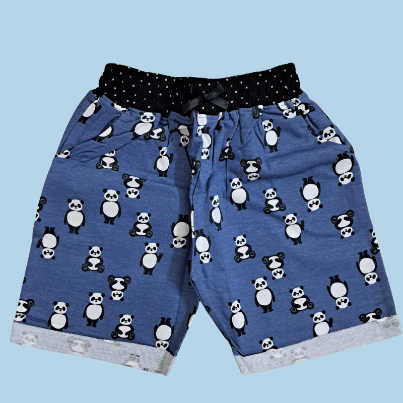 Girls Shorts | Panda in blue