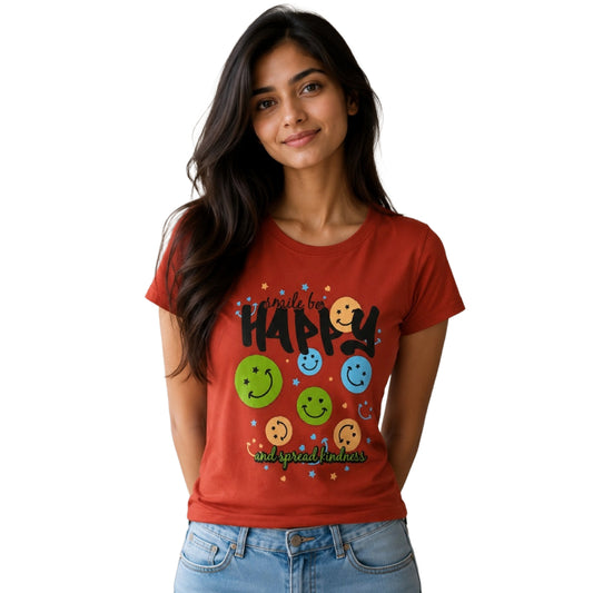 Women T-Shirt | Happy Smiley prints