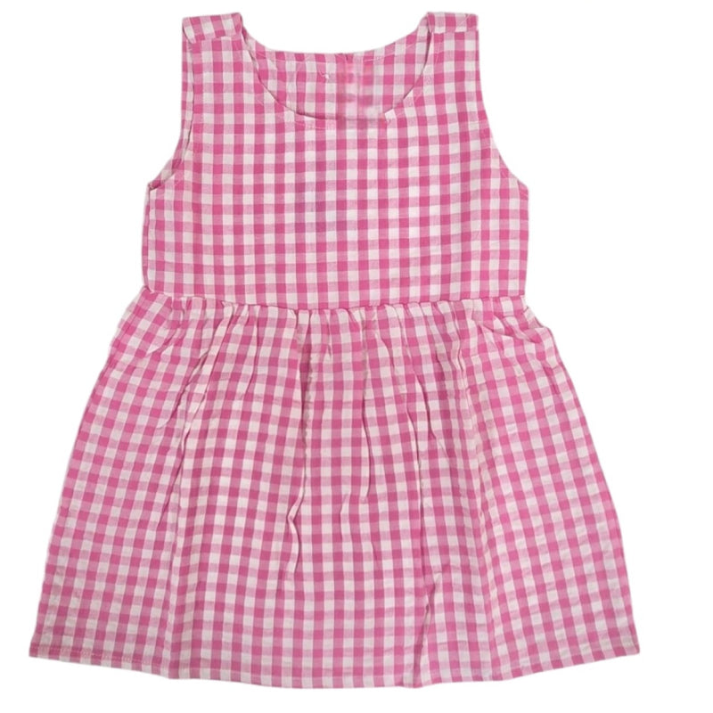 Girls Frocks | Pink Checks