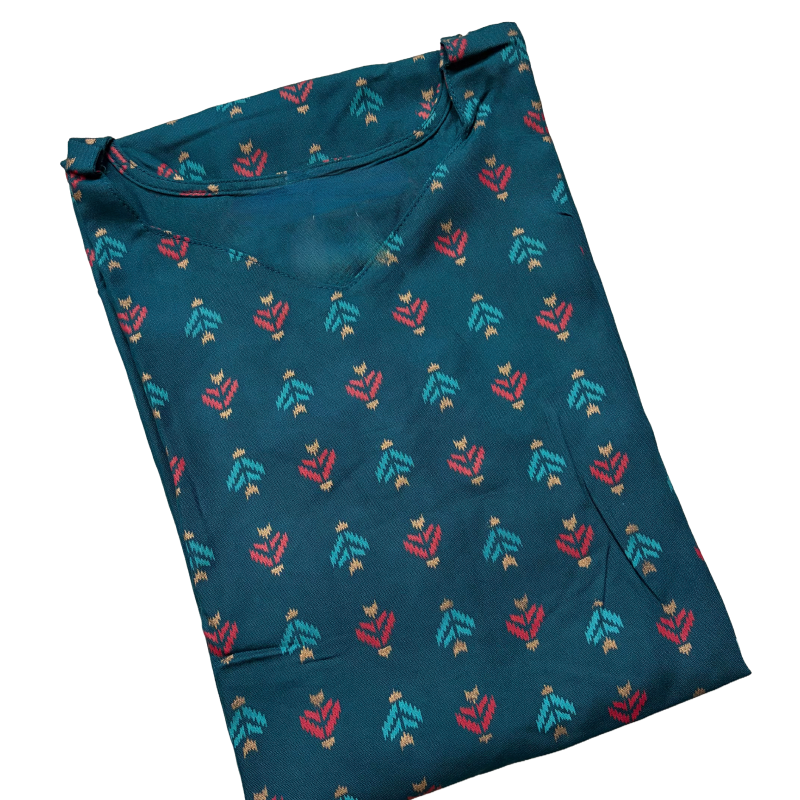 Women Kurti | Straight cut | Peacock green rayon kurti | Only Kurti