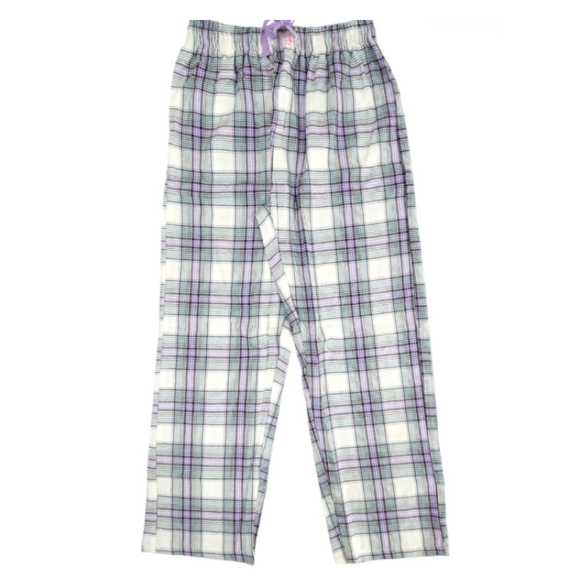 Women woven cotton Pyjama Pant | Purple Checks