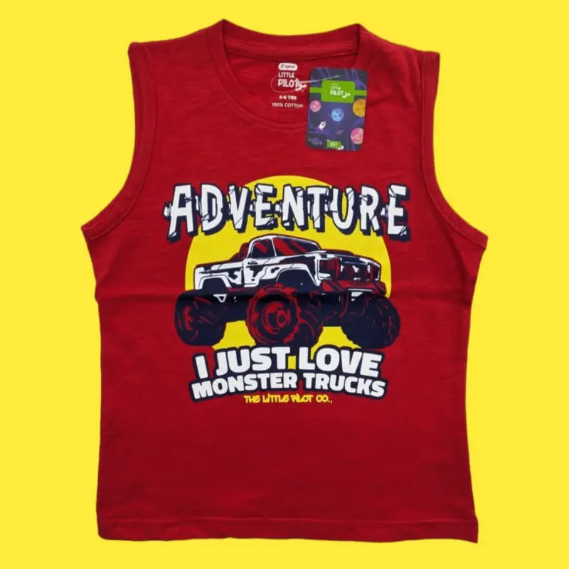 Sleeveless T-Shirt | Red Adventure
