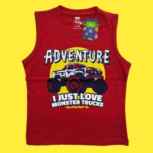 Sleeveless T-Shirt | Red Adventure