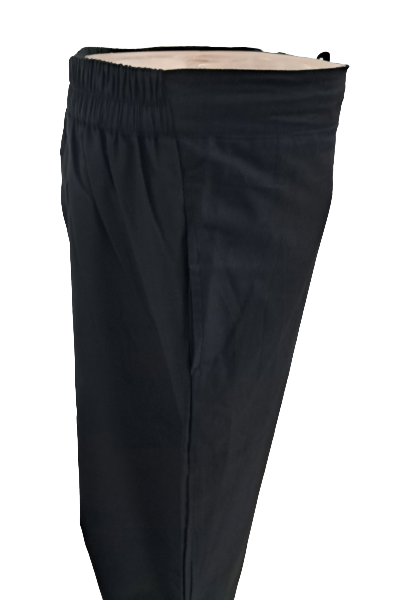 Women's Plain Poplin Palazzo Pants | Black color