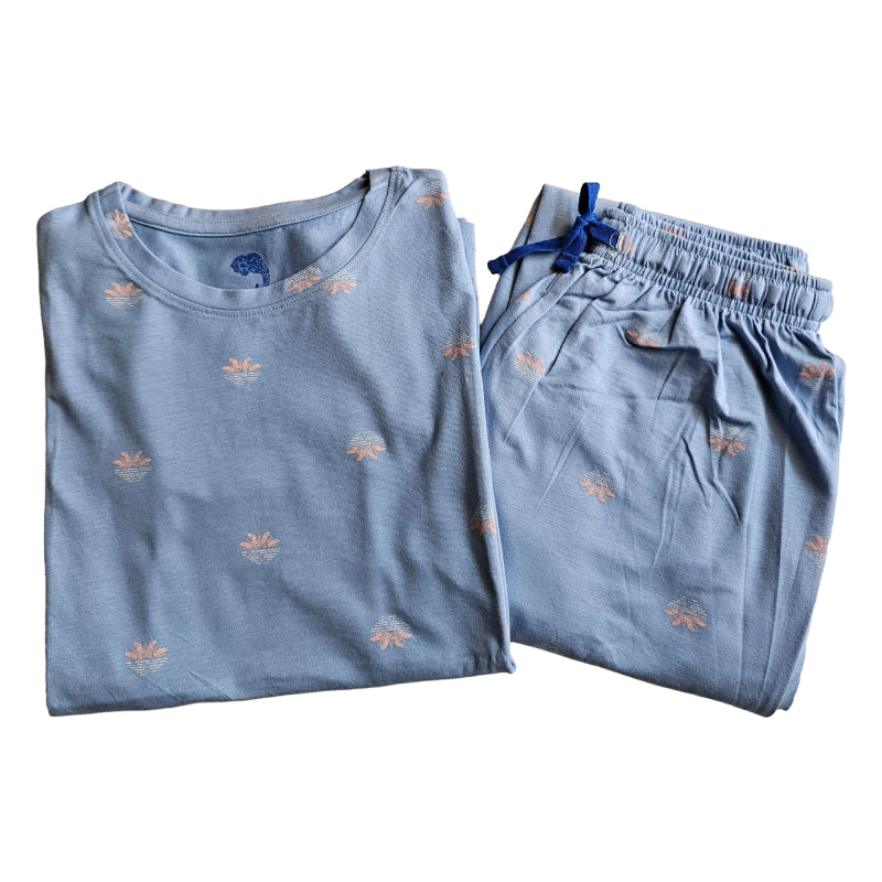Women Co-ord Tshirt Pant set |Sandal dots