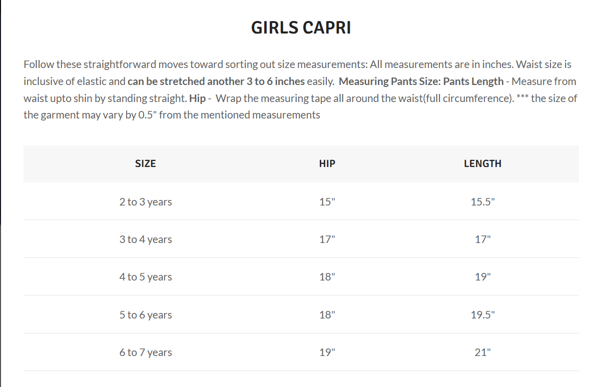 Girls plain capri Pants | Navy blue Melange