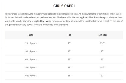 Girls plain capri Pants | Navy blue Melange
