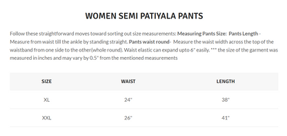 Women Semi Patiyala pants | Black