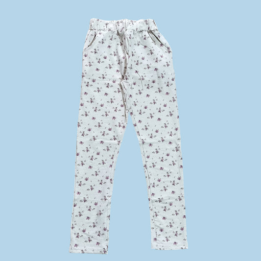 Girls Pants | Small flowers bunch in cream
