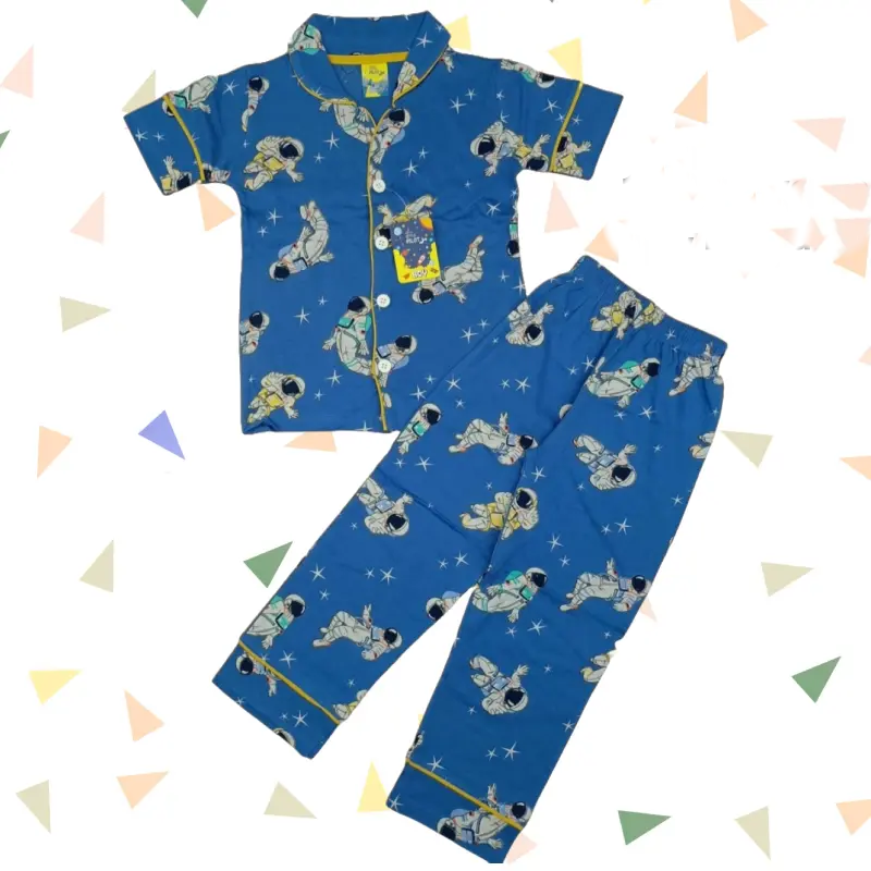 Kids Night Pant Set | Space print