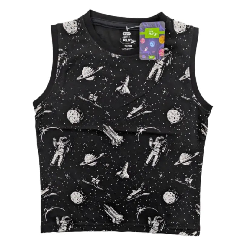 Sleeveless T-Shirt | Space print