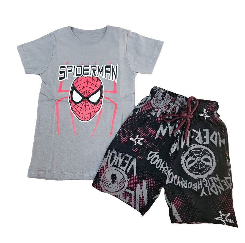T-shirt with Shorts sets| BSET |Spider face