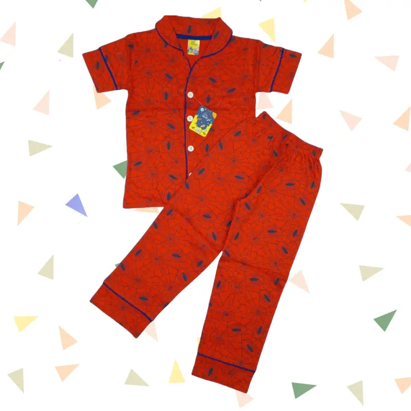 Kids Night Pant Set | Spider print