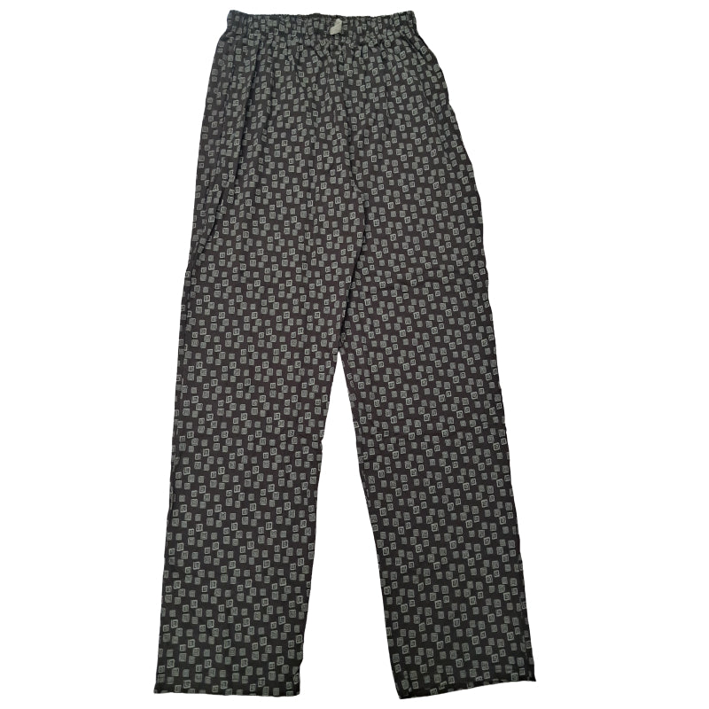 Women Pyjama Pant |Square sequence in Coffee brown