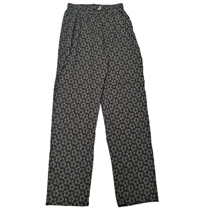 Women Pyjama Pant |Square sequence in Coffee brown