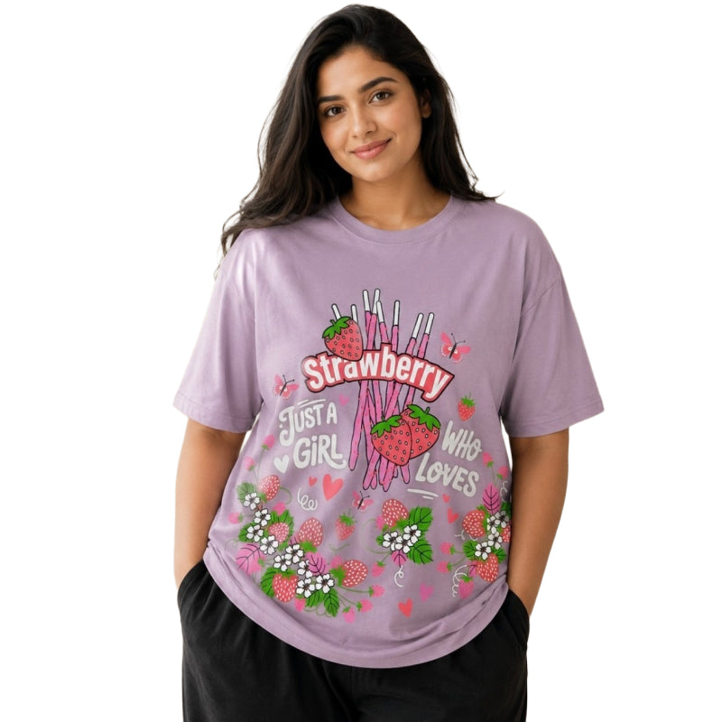 Women T-Shirt |Strawberry Prints