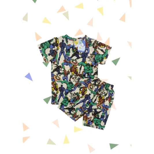 T-shirt with shorts | Co-ord Sets| Superman Hulk